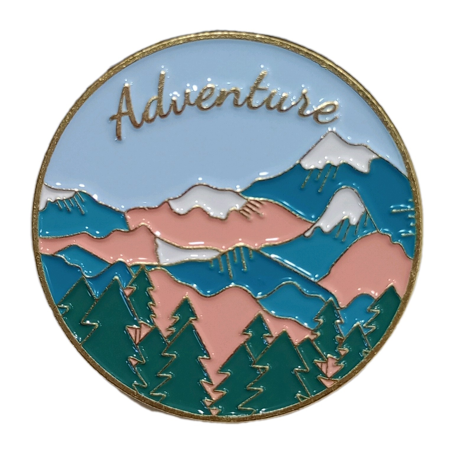 Travel Adventure Hiking Camping Mountain Outdoor Enamel Pin Badge Backpack Gift