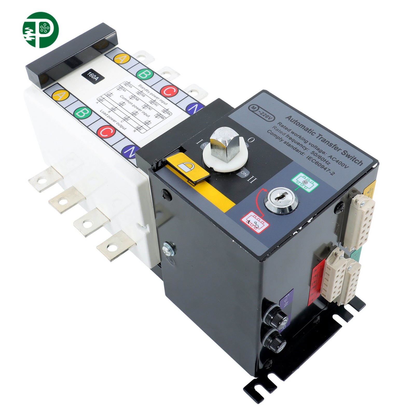 Auto Transfer Switch Replacement 16A-160A 8kV 110V 220V Grid to AC Generator