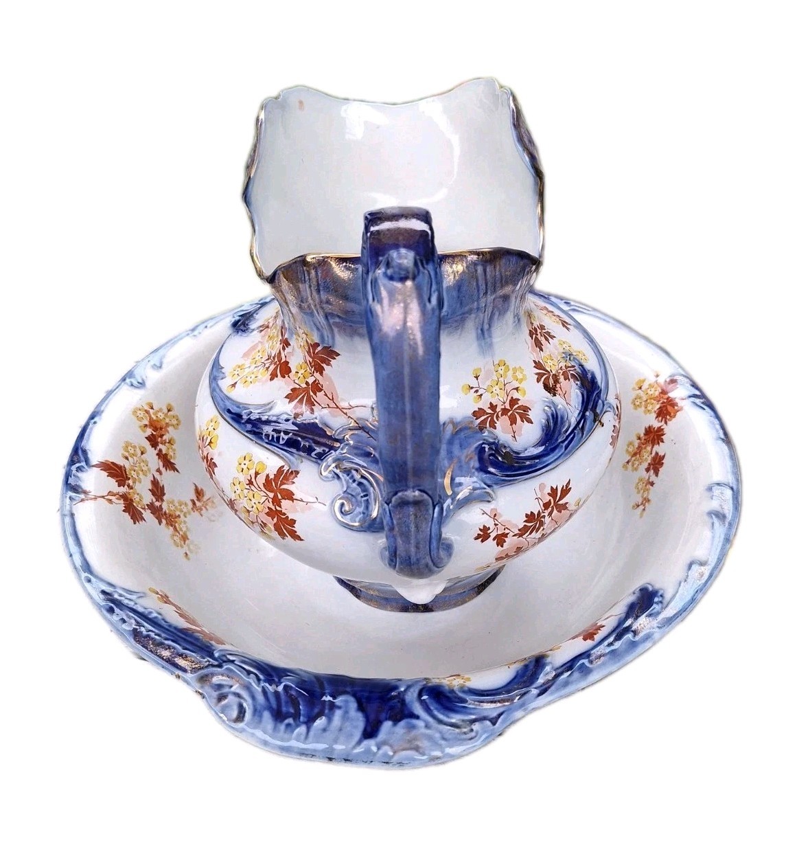 Large Victorian Ewer & Basin by B&L