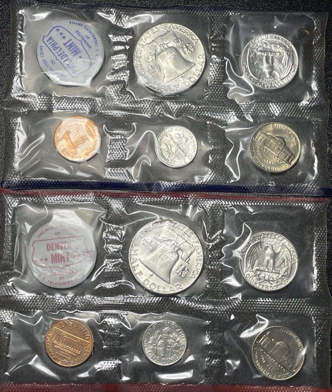 1961 P&D US Mint Uncirculated Silver Mint Set with OGP/Cellophane
