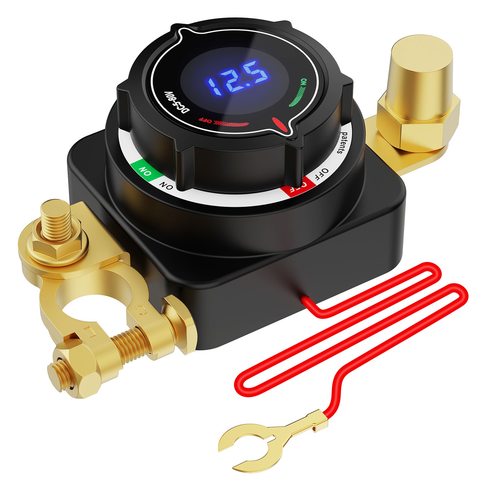 Universal 5-80V Battery Disconnect Switch 12V / 24V Cut Off Isolator for Cars RV