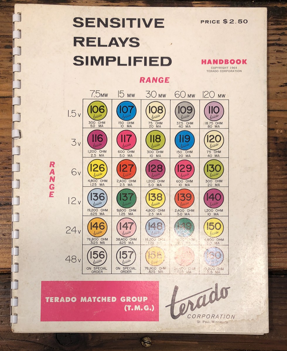 Terado Sensitive Relays Simplified  Handbook Manual *Original*