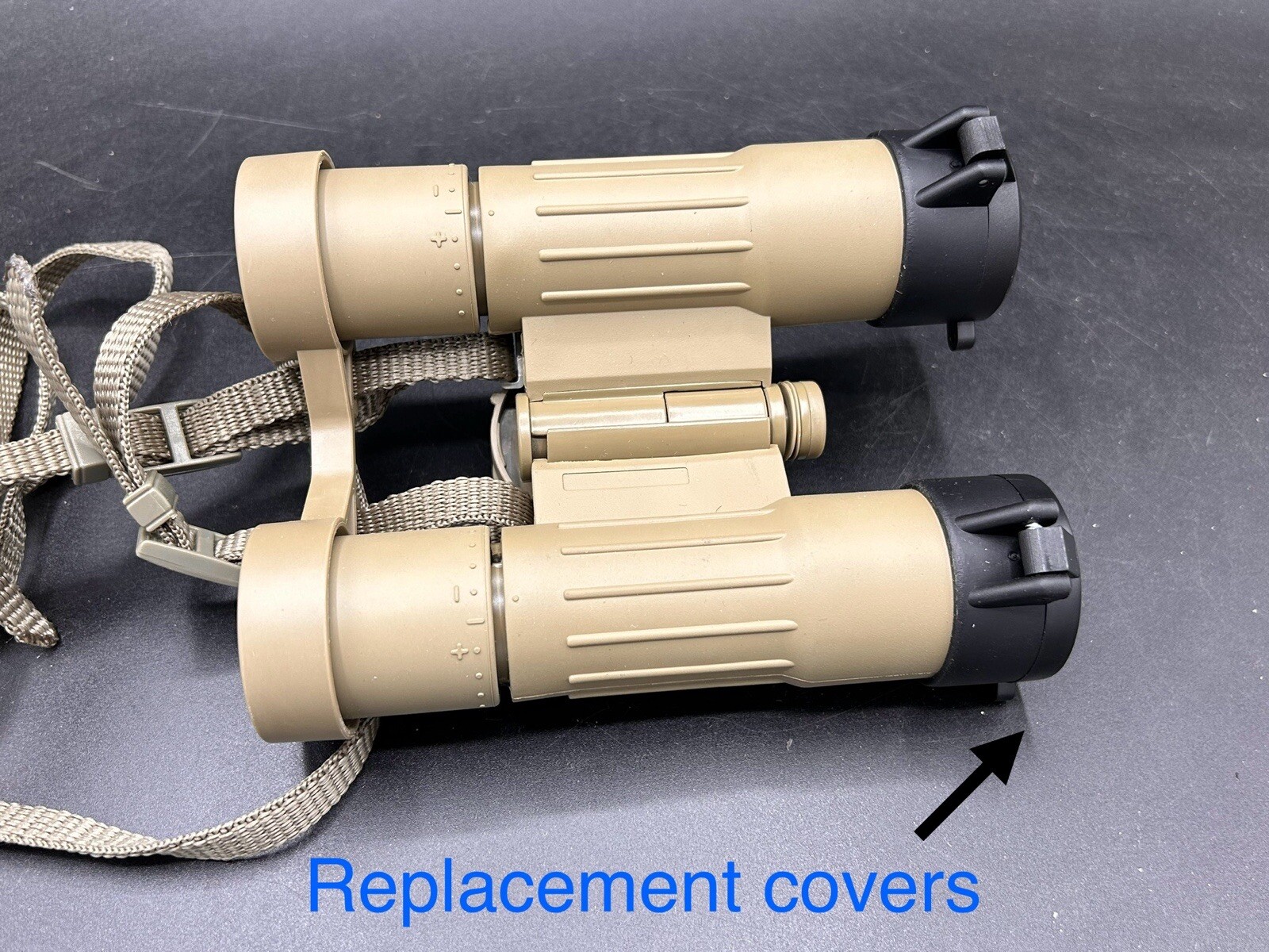 Pair M24 Binocular Objective Lens Flip Up Cover - Yellow