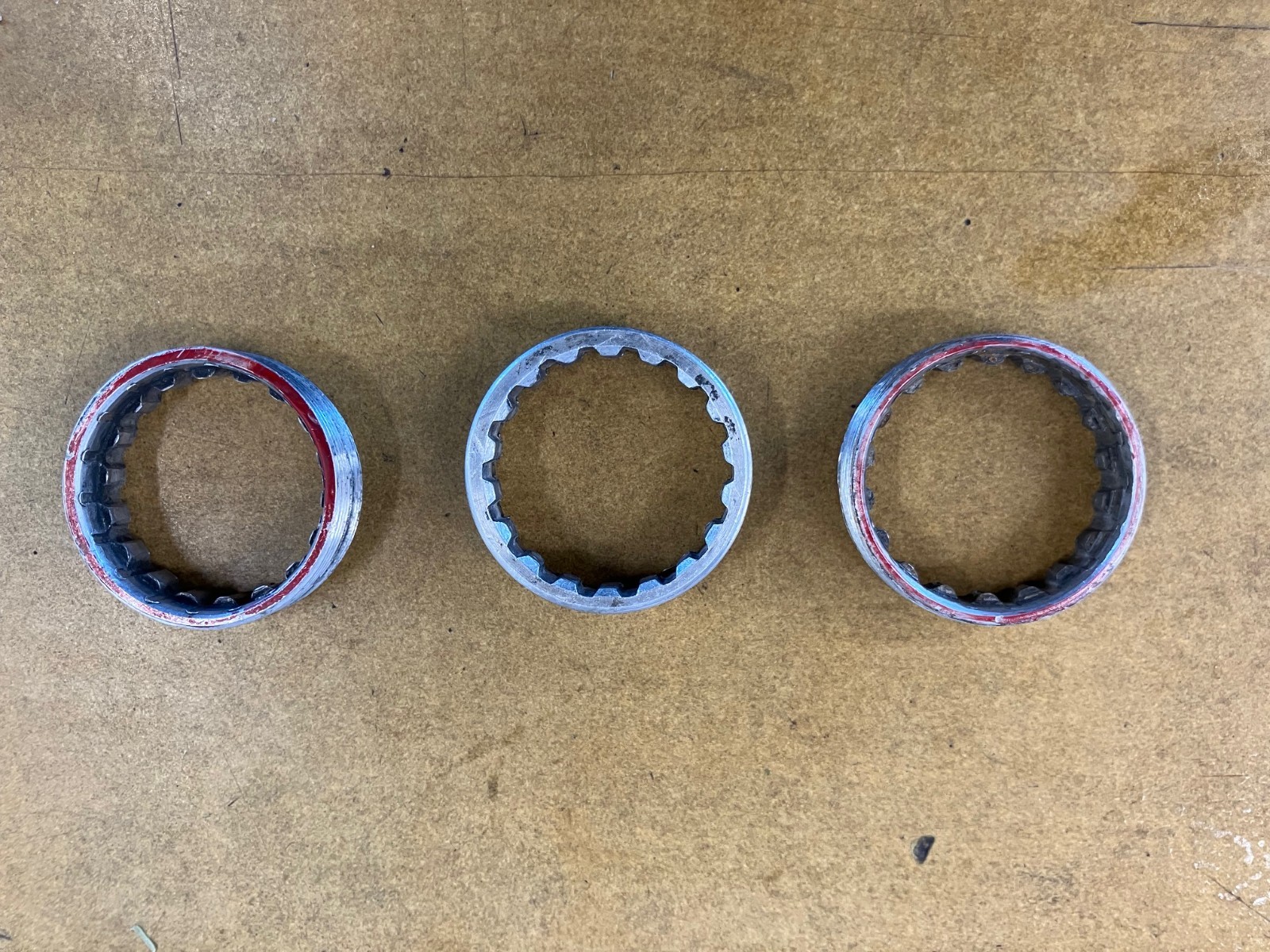 Phil Crank Bearing Mounting Rings, 1.37''x24, Left Threaded, Aluminum Alloy