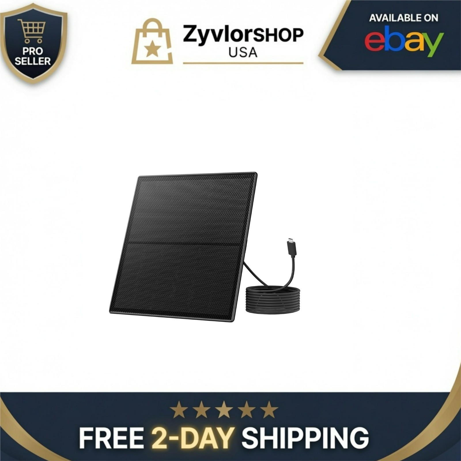5W Solar Panel for Birdfy Feeder Camera - Type-C Charger, Waterproof