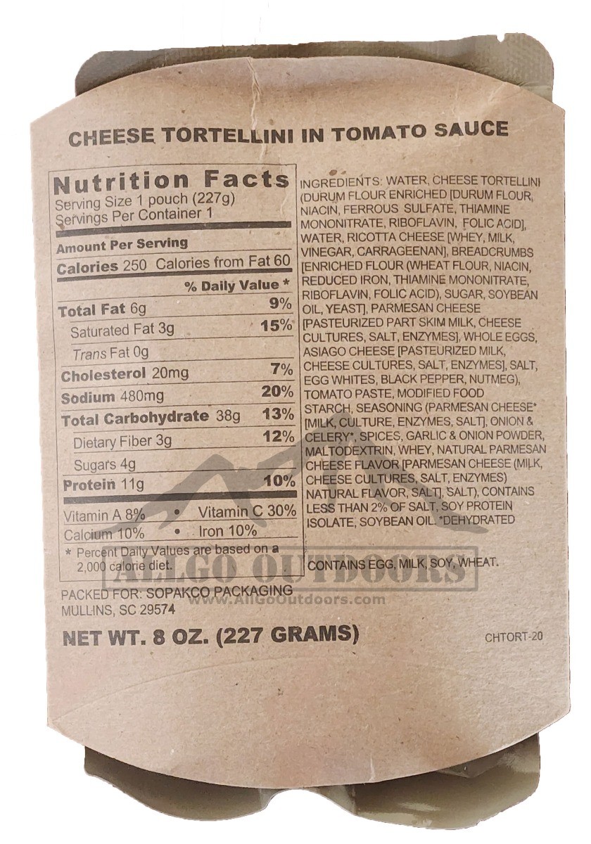 Cheese Tortellini Entre Only - 3 Pack - Entree Ready To Eat