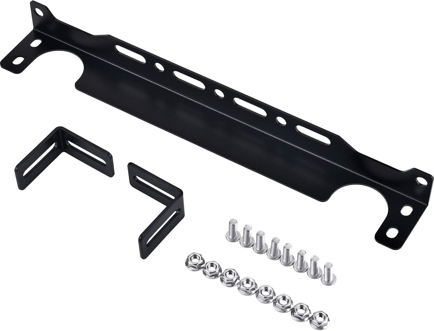 Oil Cooler Mounting Bracket Kit / 13 inch Aluminum Alloy Black (Only Fit 330mm