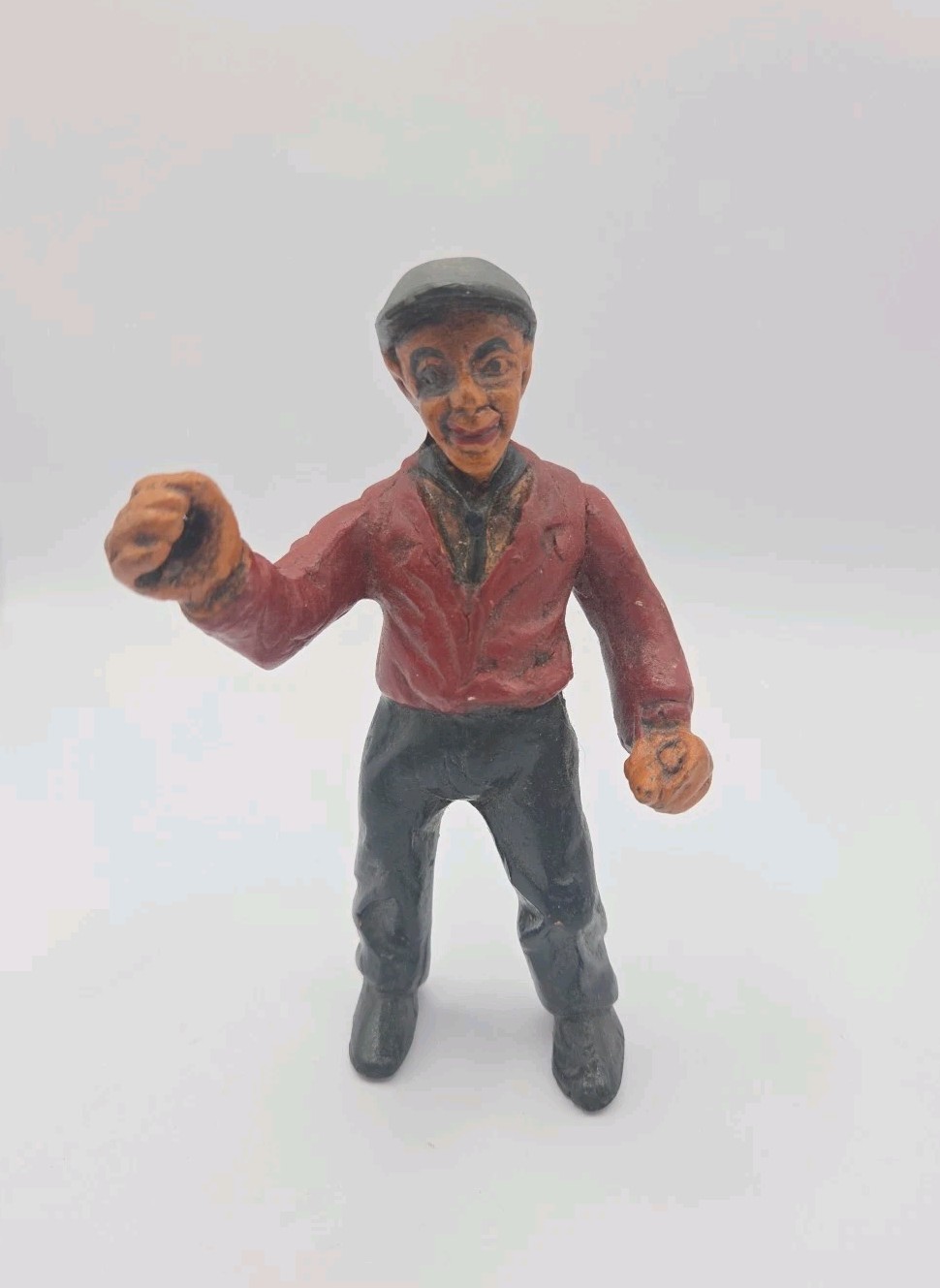 Vintage Sculpted Composite Railroad Conductor Figure 4 ³/⁴"