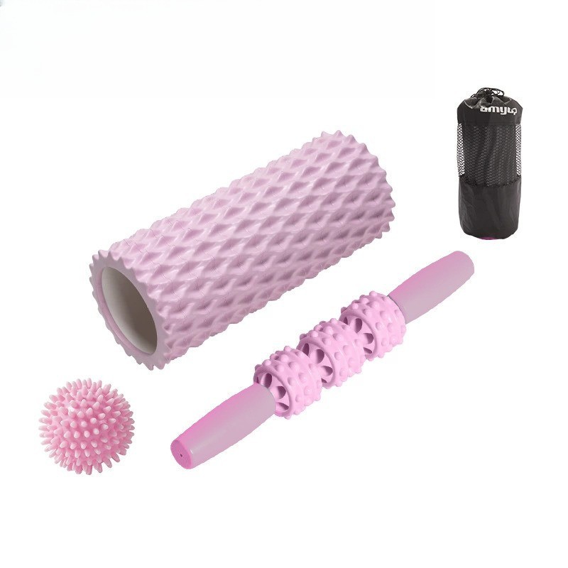 Foam Shaft Fish Bone Pattern Set Muscle Relaxation Roller Massage Stick