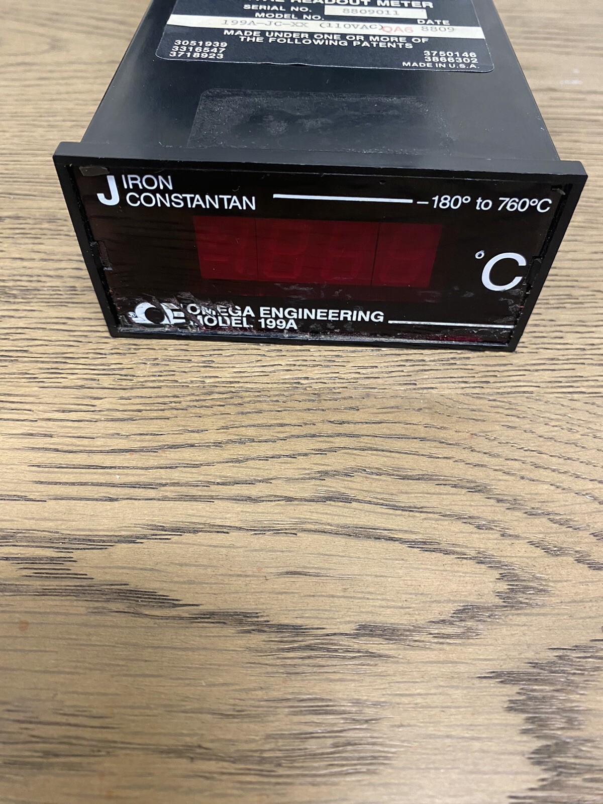 Omega Engineering 199A-JC-XX (110VAC) Digital Readout Meter