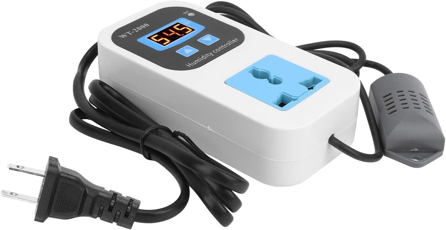 Digital Humidity Controller Humidify Switch Socket 0%~99%RH WT2000 Accessory ♢