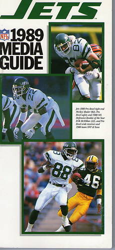 1989 New York Jets Media Guide Al Toon