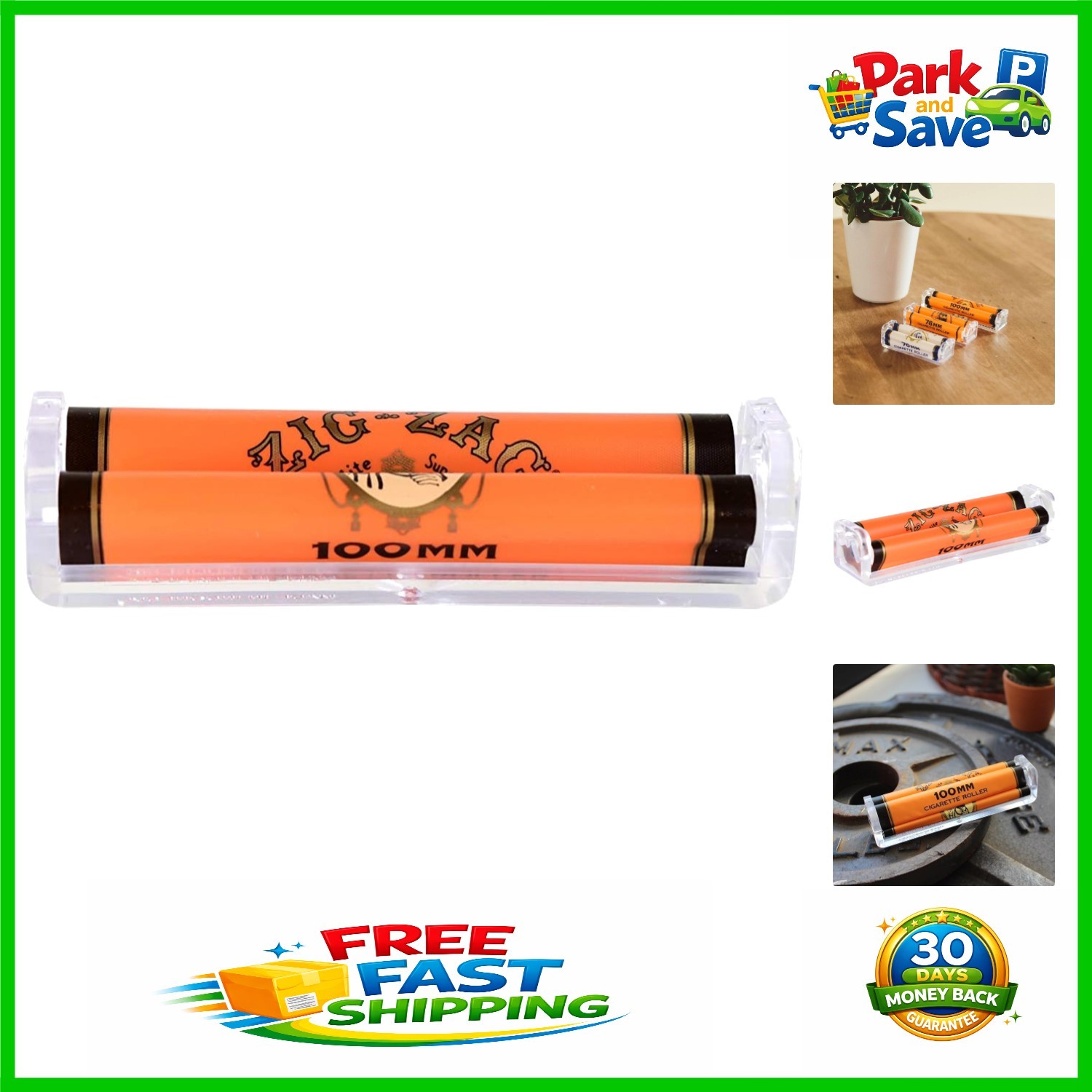 Versatile 100mm Cigarette Roller - Creates Perfect Cigarettes Effortlessly