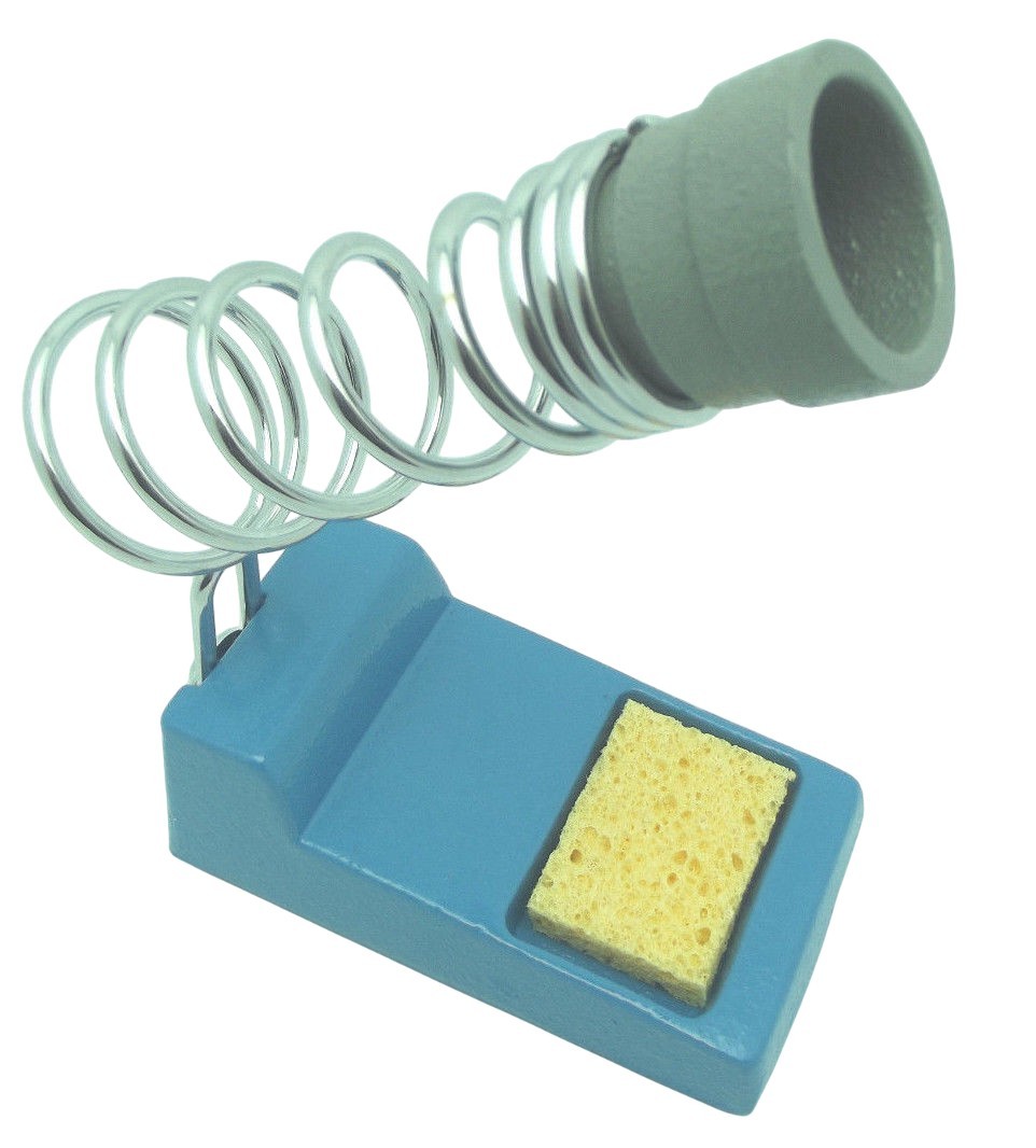 HEAVY Duty SOLDERING IRON STAND w Sponge Cast Iron & Aluminum Holds Most Brands