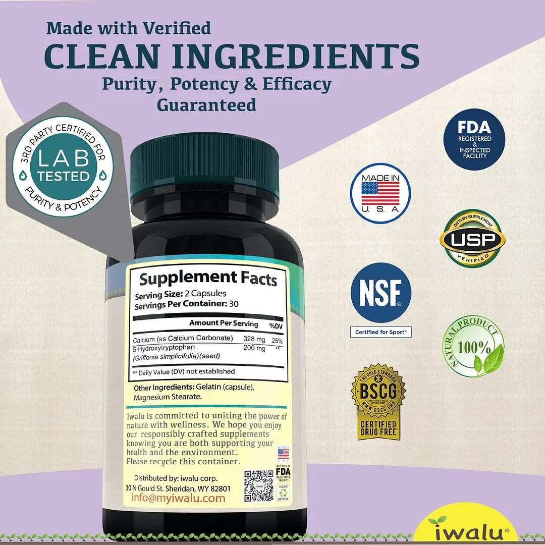 5 Hydroxytryptophan A Clinically Effective Serotonin Precursor | FREE SHIP