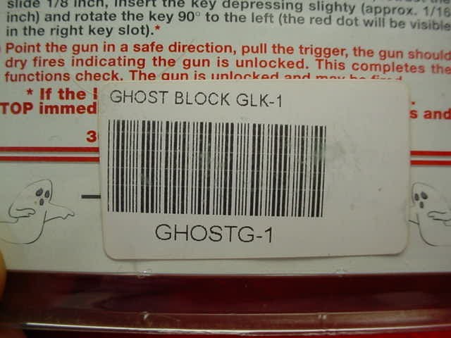 Amadini Custom- Ghost Black- Child Resistant Lock for Glock C models- New