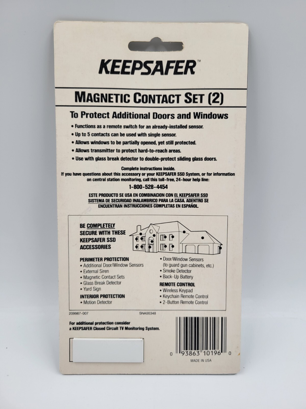 Vtg 90's Keepsafer Magnetic Contact Set (2) Interior Security Detection SSD New!