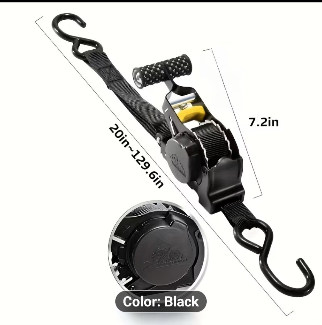 4 Haevy Duty Automatic Ratchet Strap 1"x10.8' Tie Down Hooks Staping Down Loads