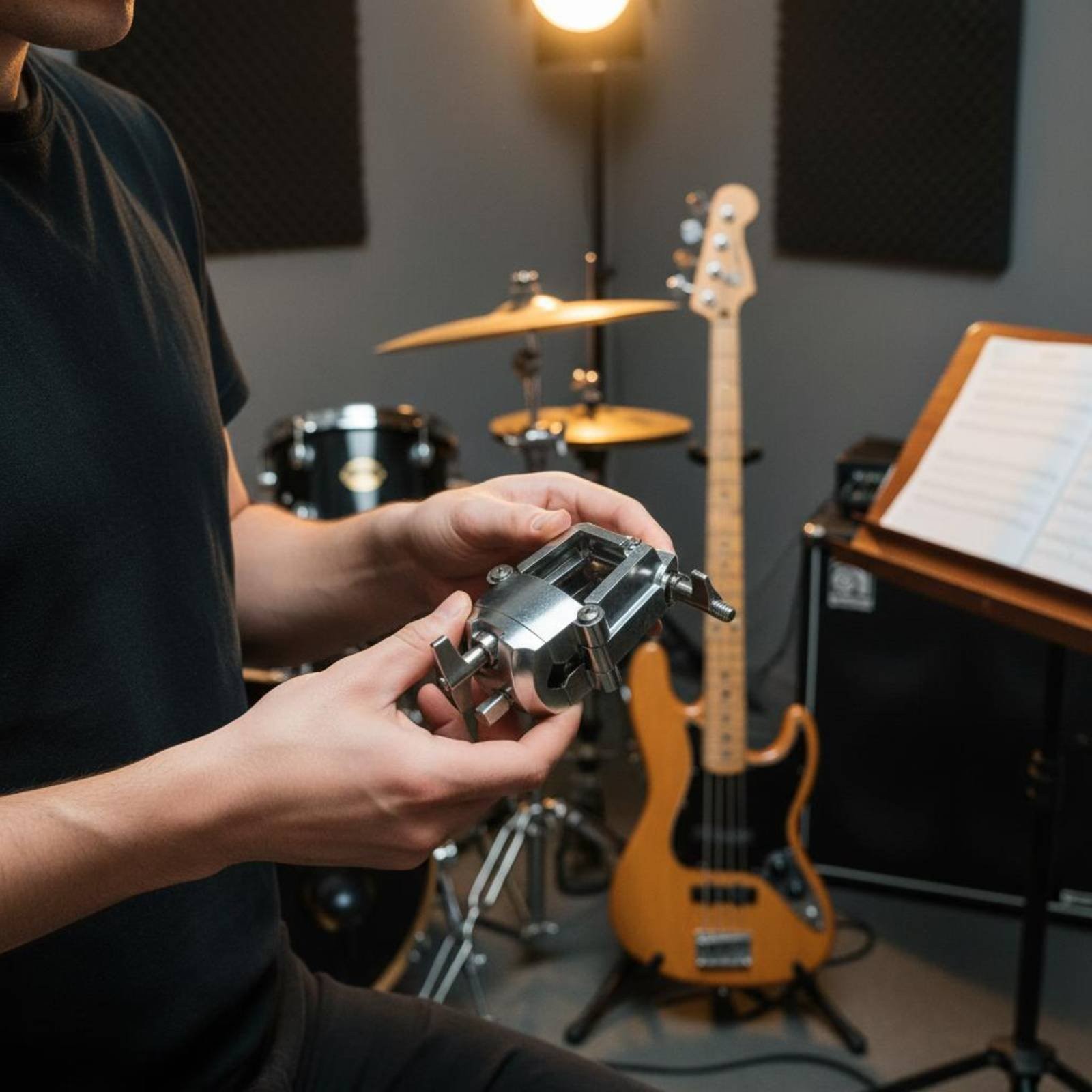 Multi-Function Drum Clamp Sturdy-Duty Percussion Mounting Bracket for Drummers