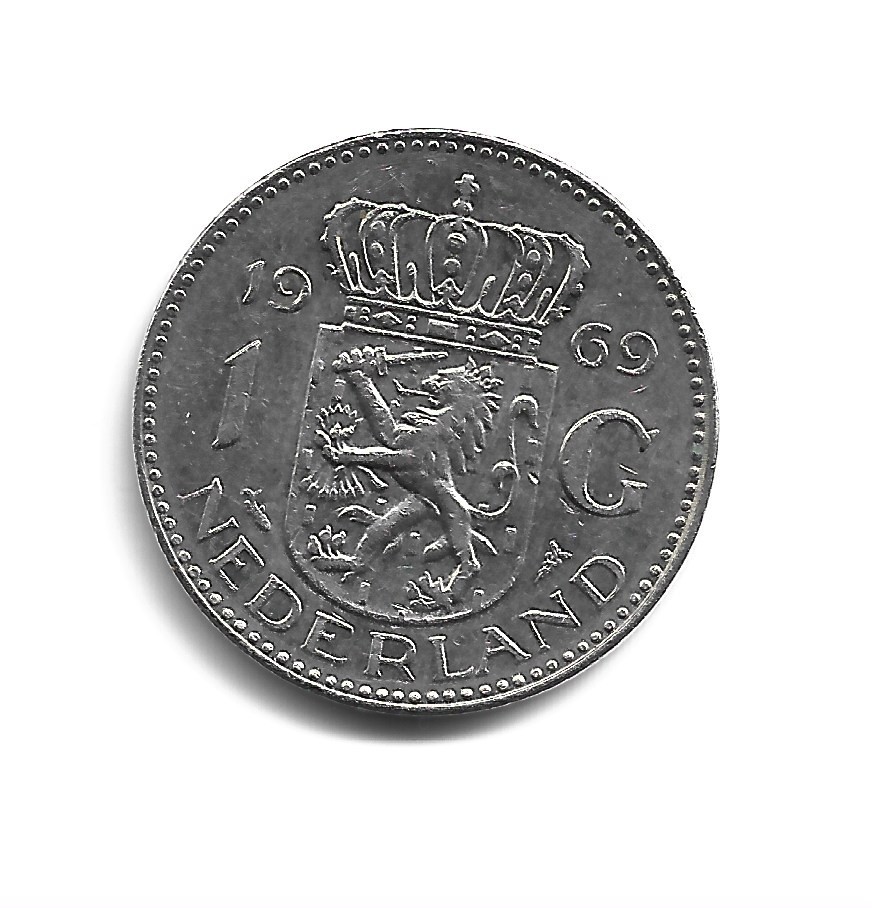 World Coins - Netherlands 1 Gulden 1969 Coin KM# 184a