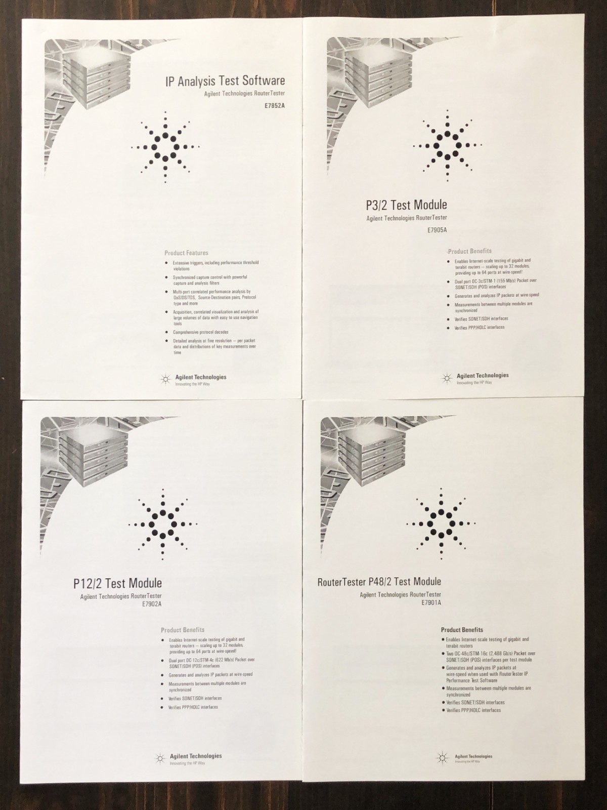 Agilent Technologies - Router Tester Product Feature Brochures - Lot 0f 6
