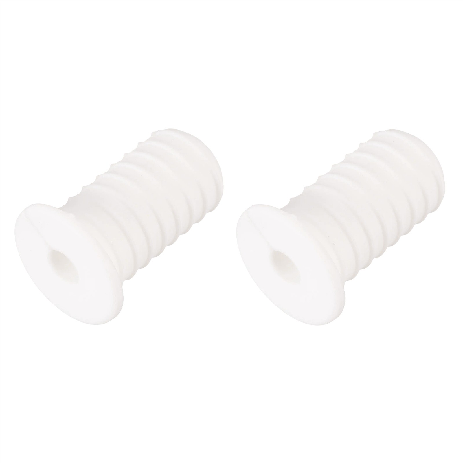 2Pcs Wall Grommets for Cables 3/4" with 7mm Hole White with Thread