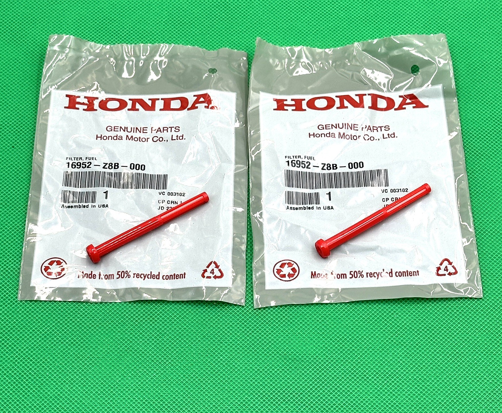 2PK Genuine Honda 16952-Z8B-000 Fuel Filter Strainer Screen HRS216 HRX217 HRR216