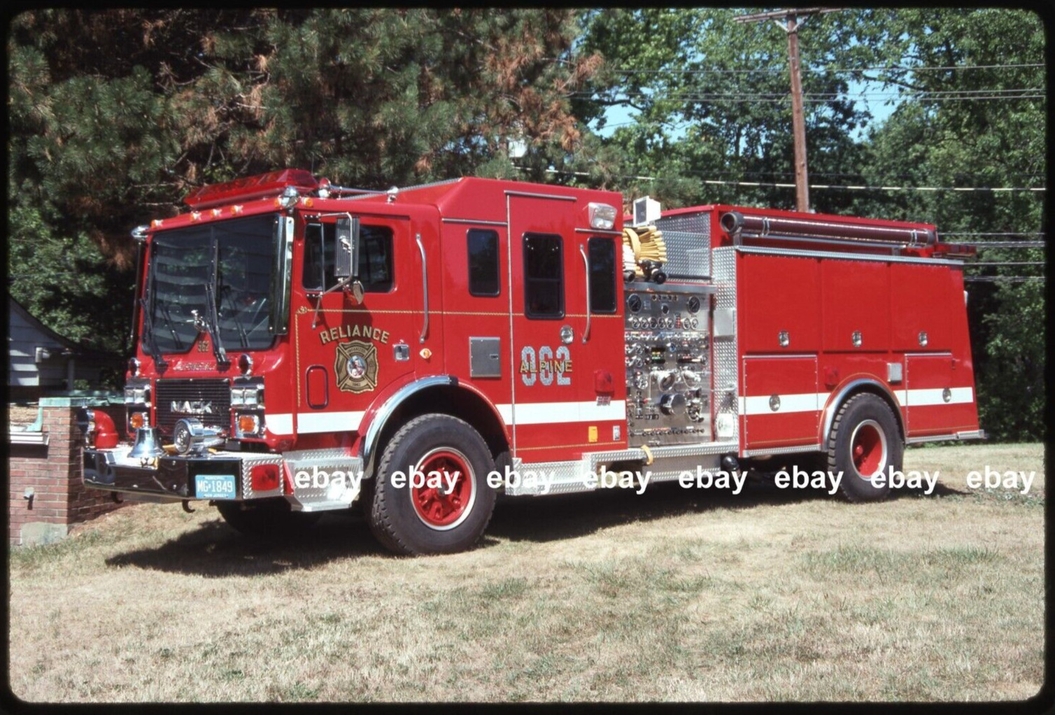 Alpine NJ 1992 Mack MR EEI pumper Fire Apparatus Slide