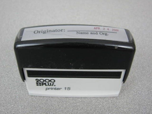 2000 Plus Self Inking Ink Stamp "Originator"