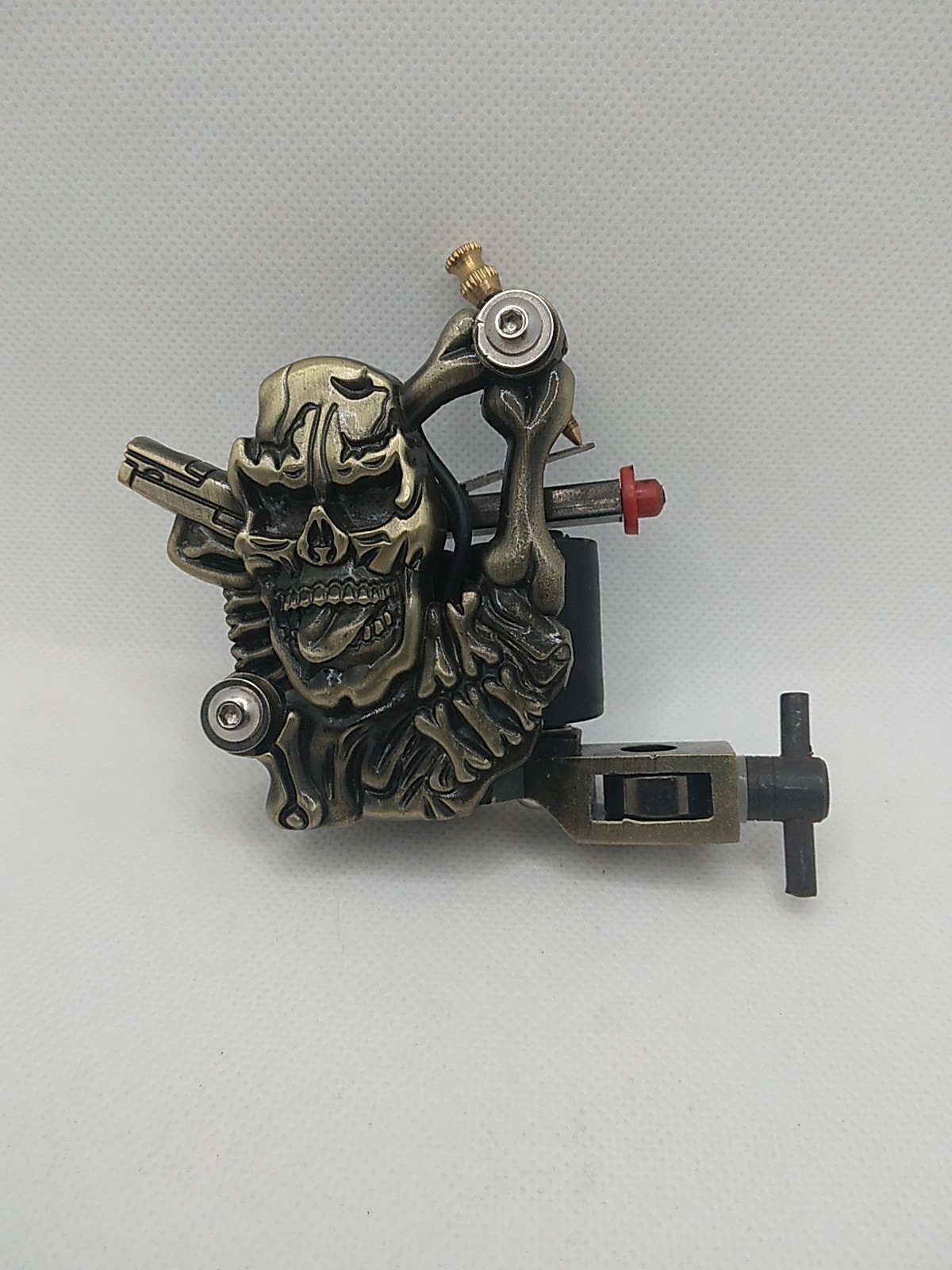 Skull Design Coil Tattoo Machine  10 Wraps Shader Liner