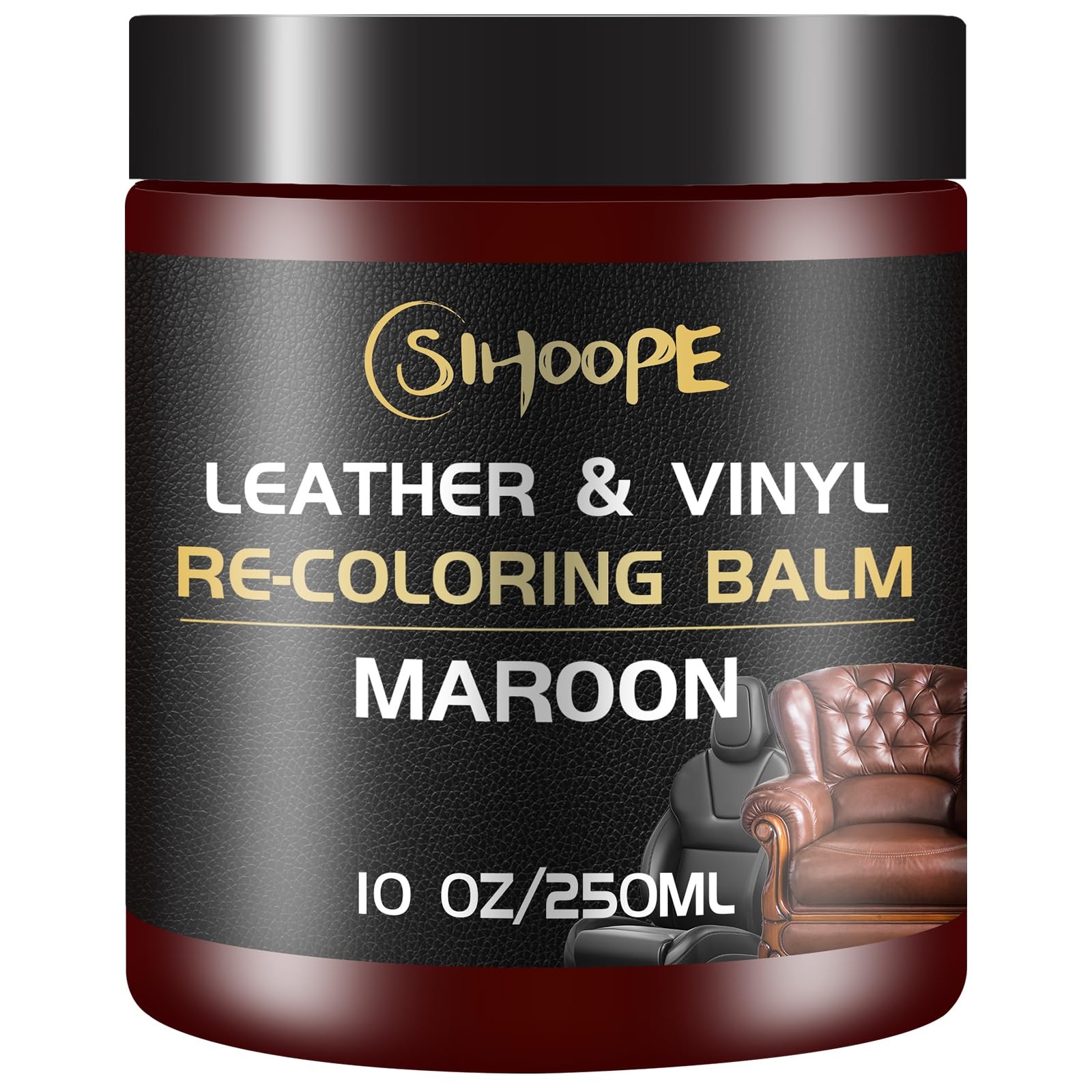 Maroon Leather Recoloring Balm, Leather Repair Kit for Furniture,Leather Dye ...