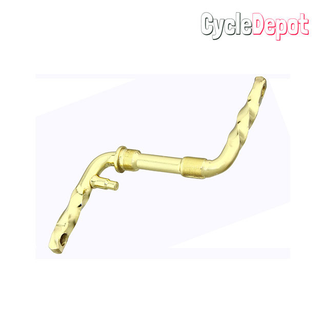 Twisted One Piece Crank 4" (102mm) Gold Custom Lowrider Cruiser Bikes