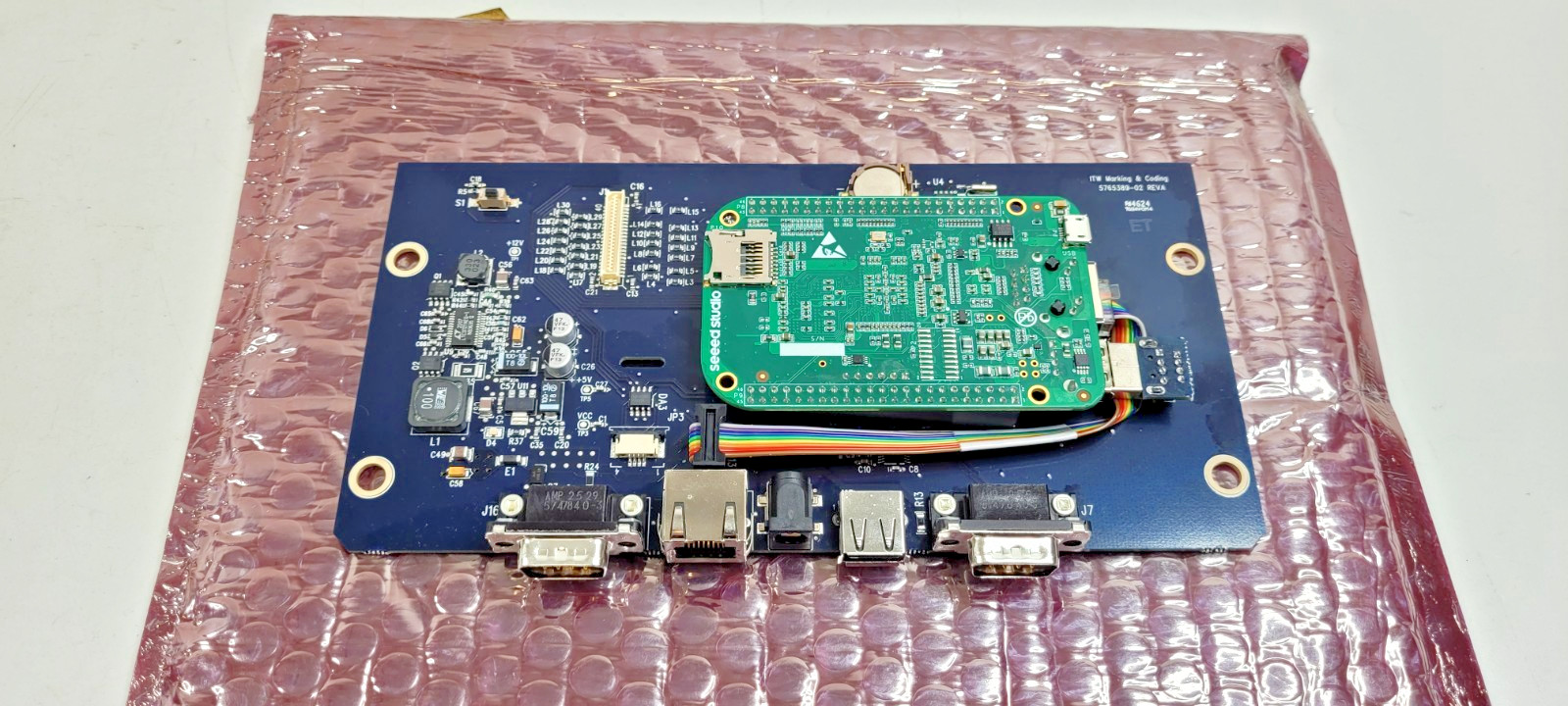 ITW Marketing And Coding PCB Board w/ Seeed Studio BeagleBone Green Wireless