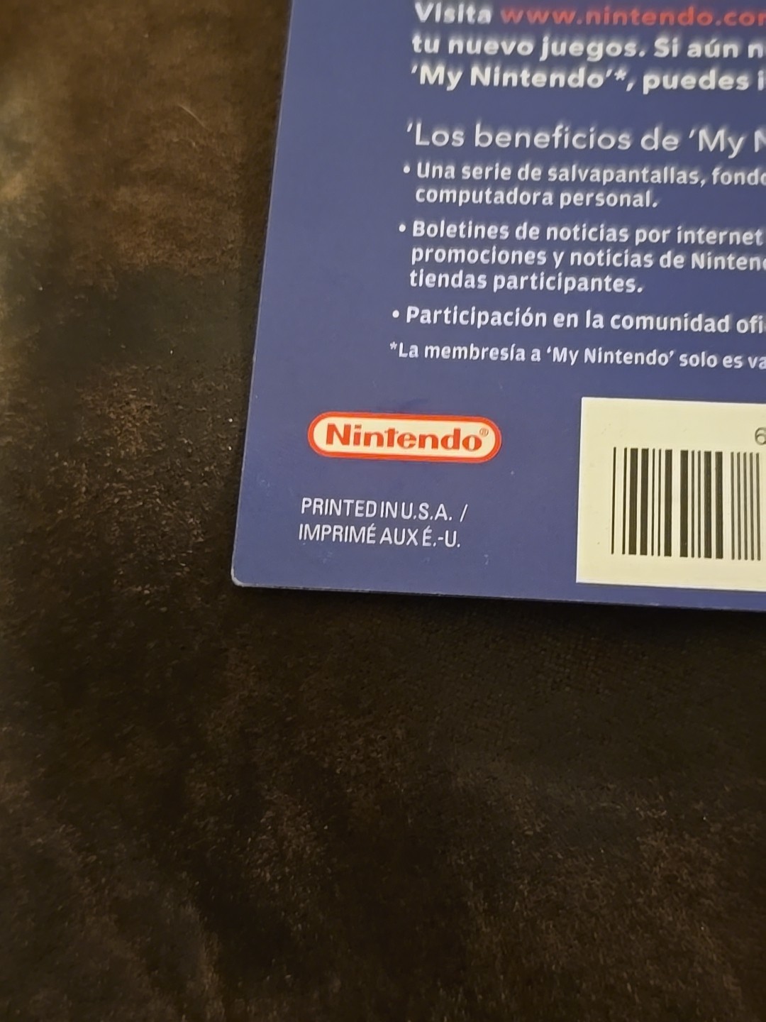 NINTENDO DS BRAIN AGE 2 ORIGINAL REGISTRATION CARD