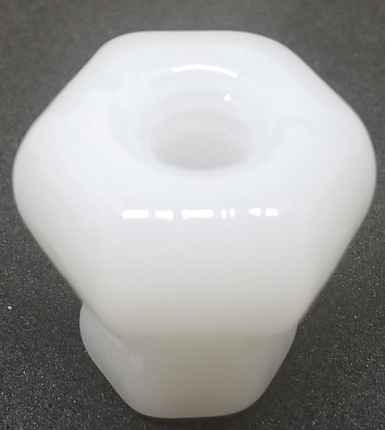 1" OPAL MILK WHITE HEXAGONAL Glass Knob 1 inch Hexagon antique vintage old retro