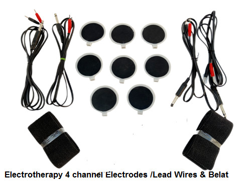 Electrot.herapy Dynoplus 4 Channel Reusable Electrodes 08 Wires,04 Belat 02 Spar