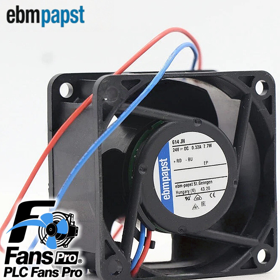 1PCS New  Ebmpapst 614JH DC24V 7.7W 60x60x32mm 2-Wire Cooling Fan Fast Ship
