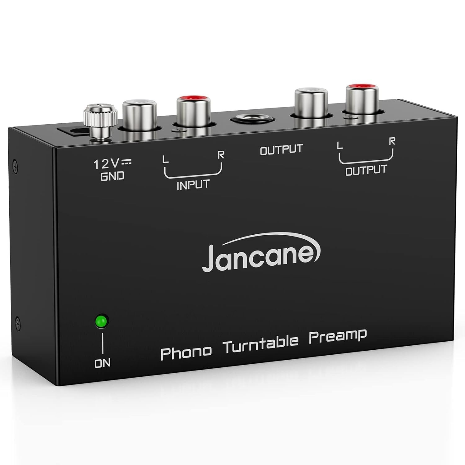 Jancane Phono Preamp Mini Stereo Turntable Preamplifier RCA/TRS 12V DC Adapter