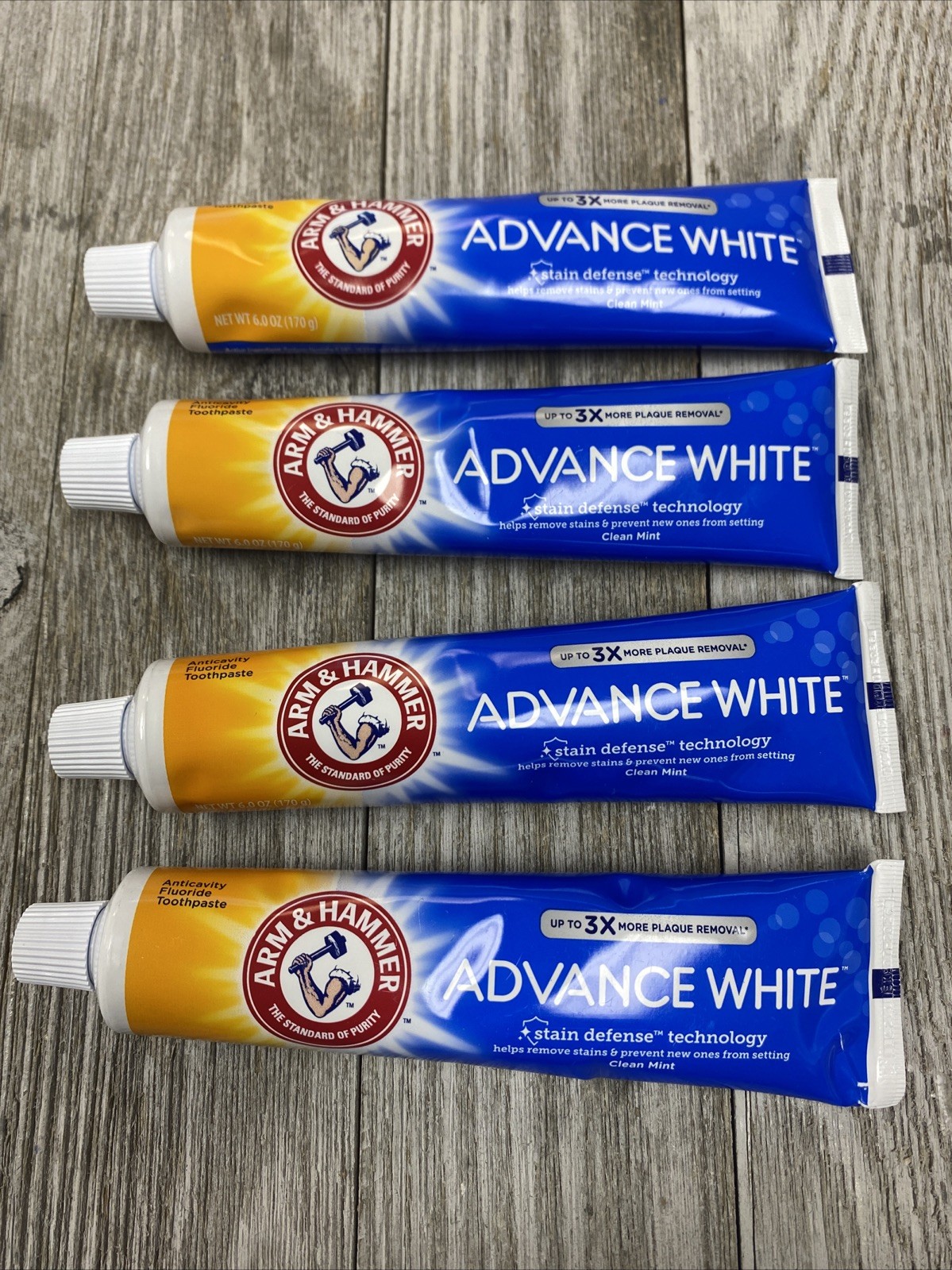 4 pk Arm & Hammer Advance White Whitening Toothpaste Clean Mint~ New without Box
