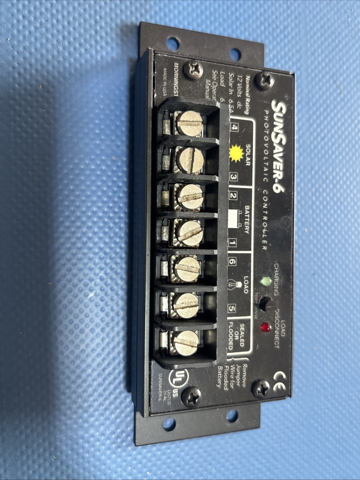 Morningstar -12V SunSaver 6 Solar Controller 6.5A 12VDC