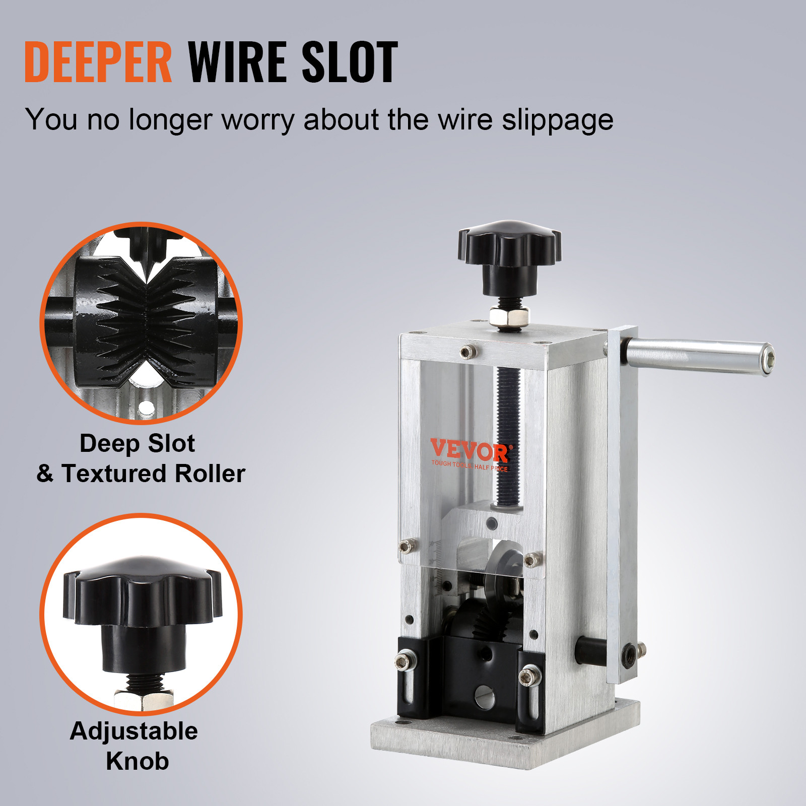 VEVOR Manual Wire Stripping Machine Portable Cable Stripper 0.06''-1.18'' Visual