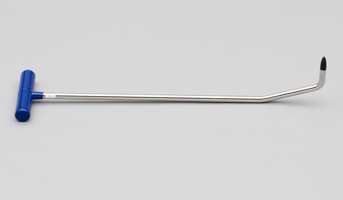 ST-6 1/2" diam,22 1/2" length, 1 1/2" toe, 90 angle, 5/16" changeable threads