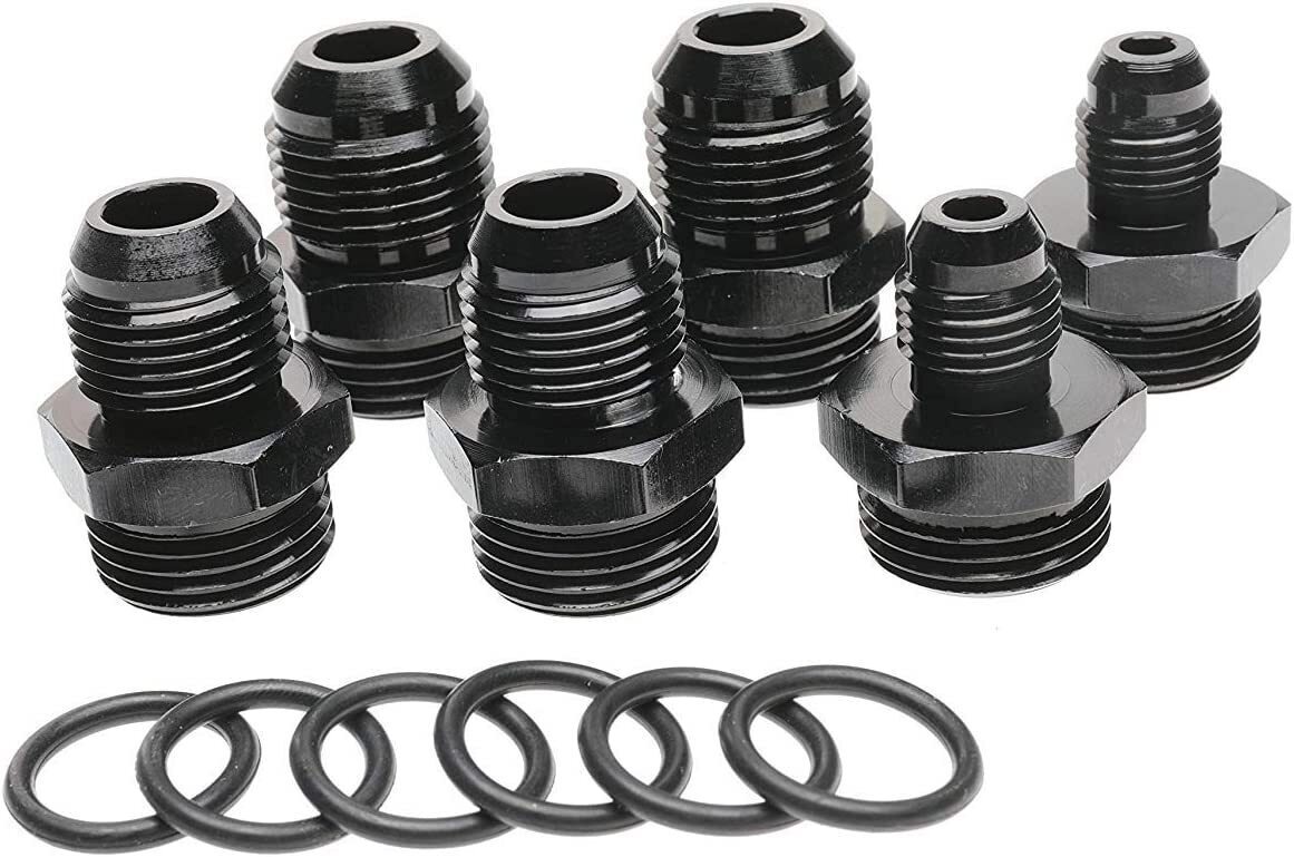 High Flow Inline Fuel Filter 100 Micron Cleanable 6AN 8AN 10AN Adapter Universal