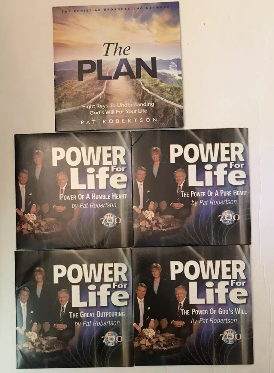 The Plan (DVD)  & Lot of 4 CD Teachings By Pat Robertson
