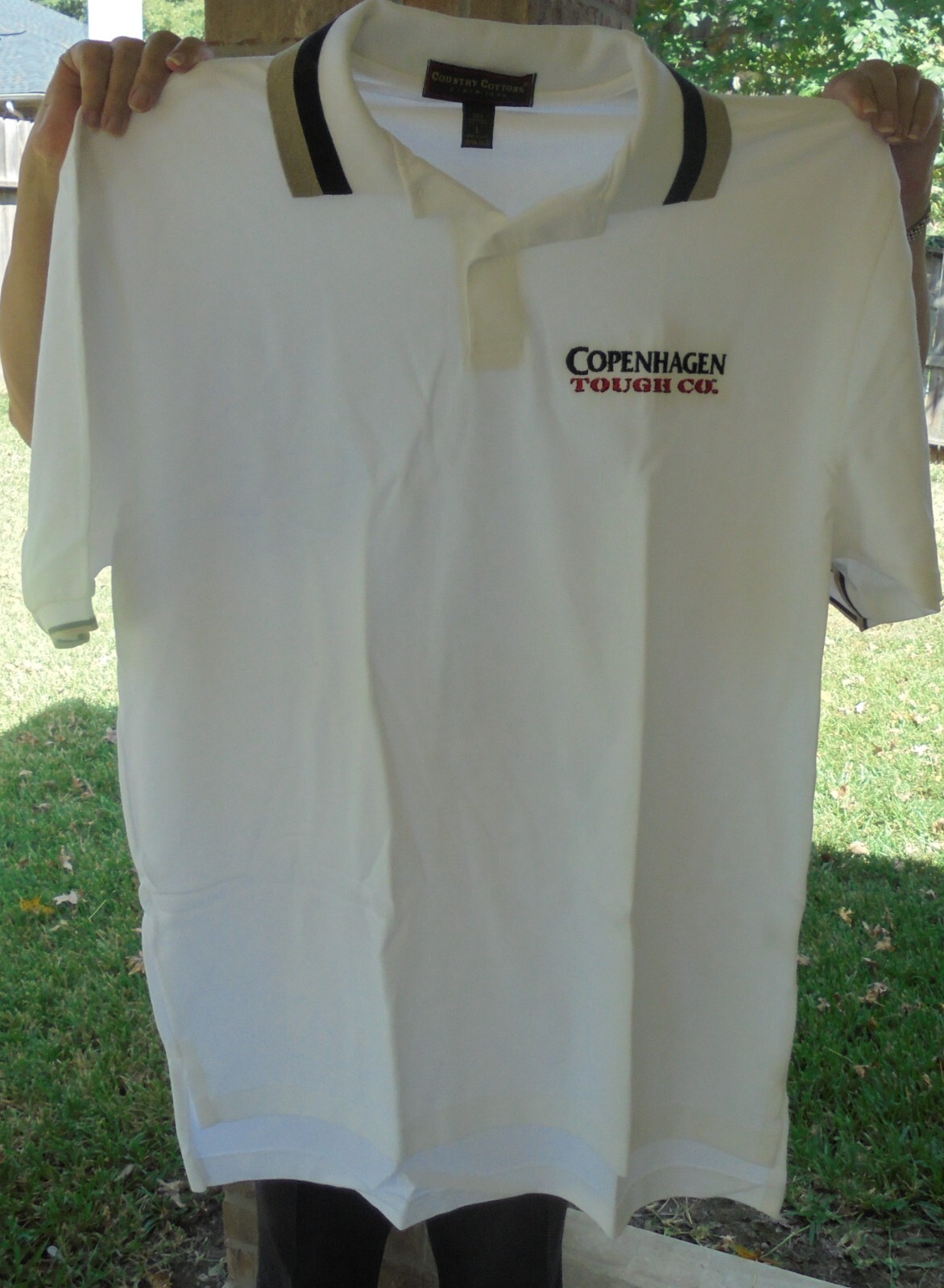 VINTAGE COPENHAGEN TOUGH CO KNIT SHIRT MENS LARGE COUNTRY COTTONS MADE IN USA
