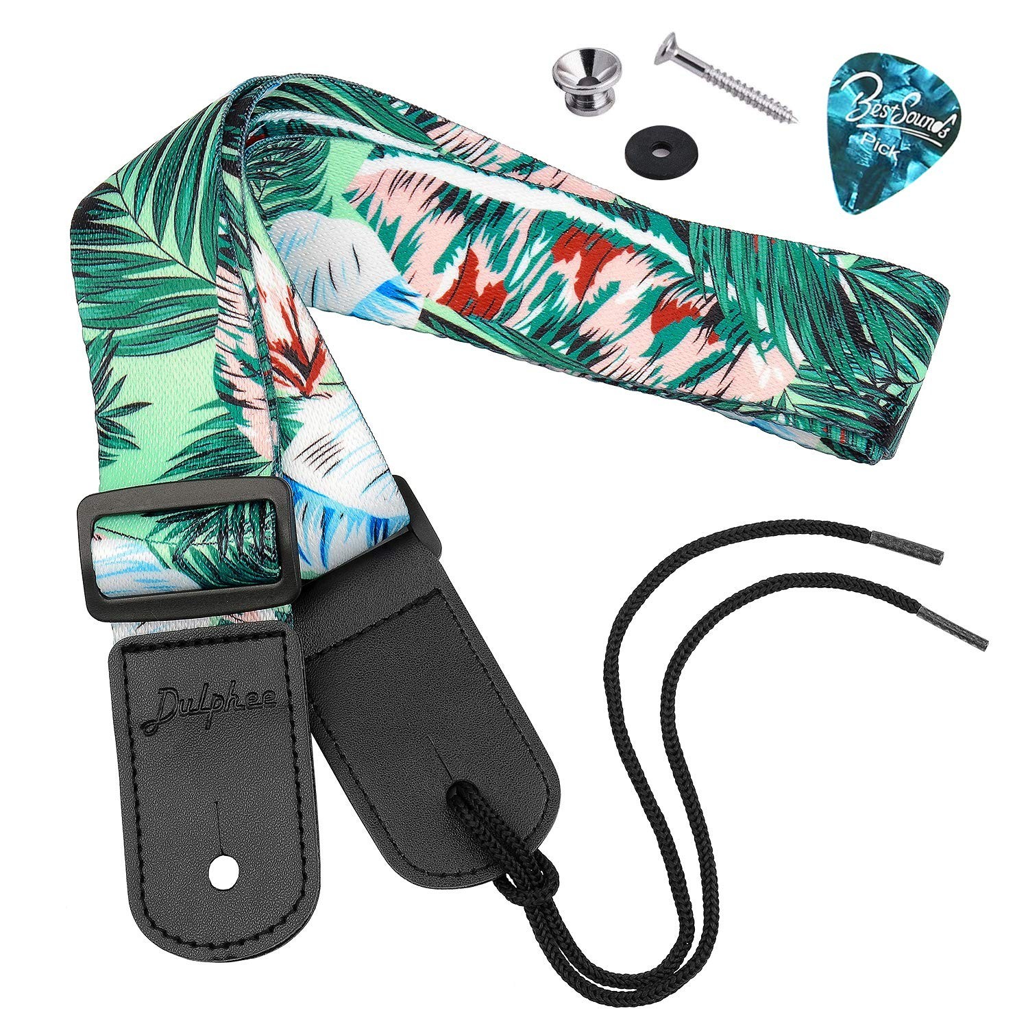 Ukulele Strap Hawaiian Adjustable Uke Shoulder Strap for Soprano Concert Teno...