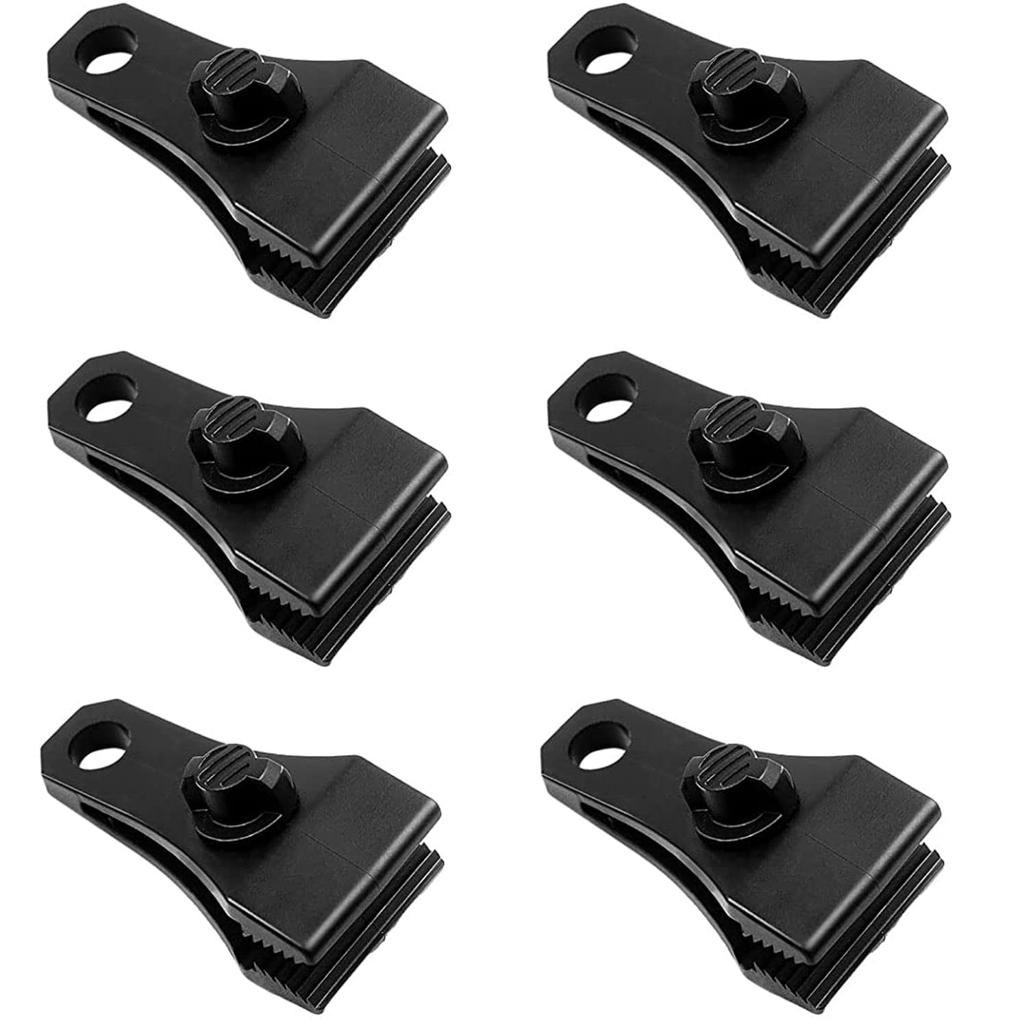 Upgrade Large Tarp Clips Heavy Duty Lock Grip, 6 1.73 inches (width), Black