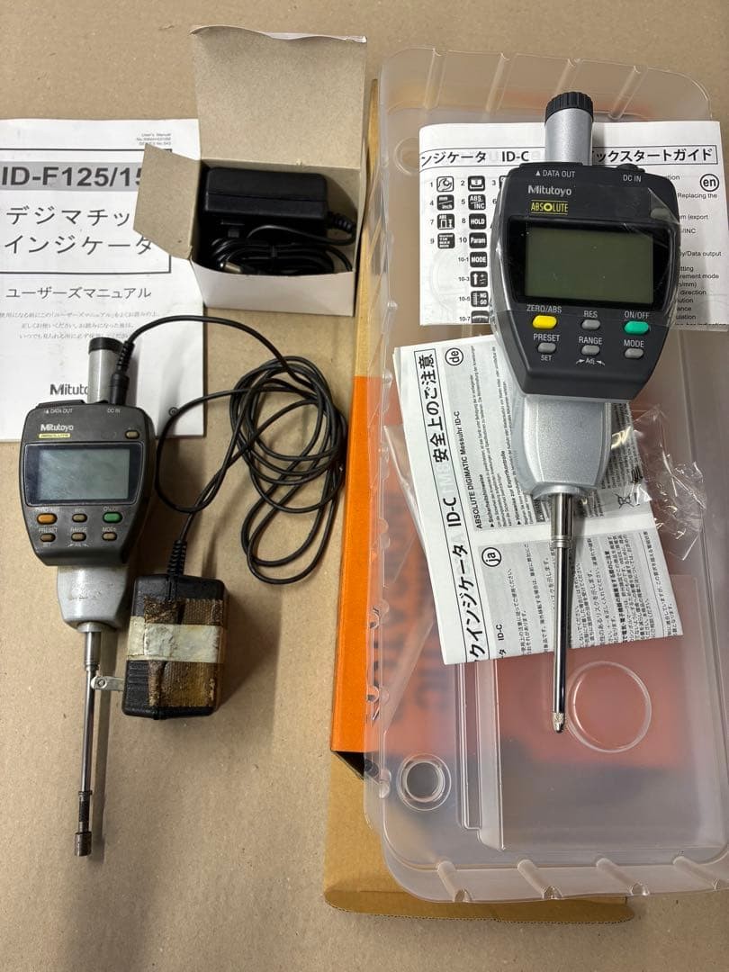 Mitutoyo ID-F150 ABS Digimatic Indicator Gauge Set of 2 Tested Working Japan