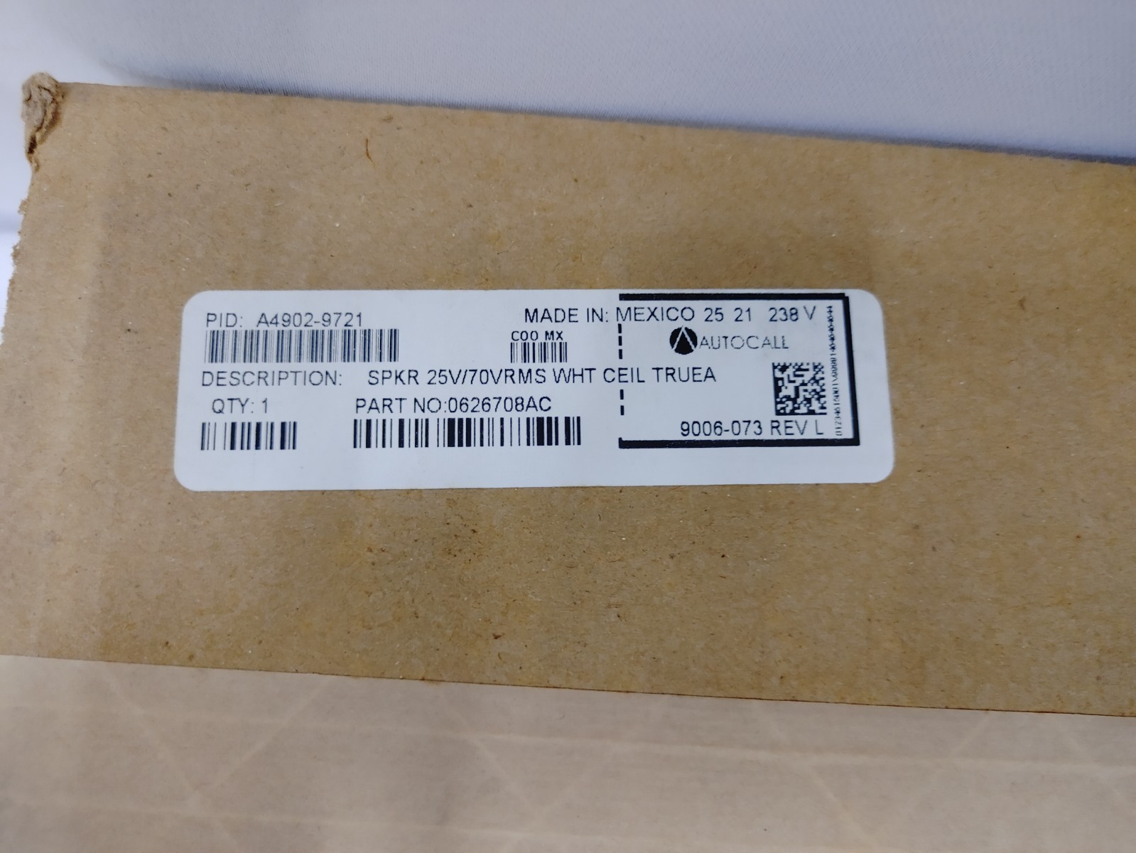 AUTOCALL 4902-9721 White Ceiling Speaker