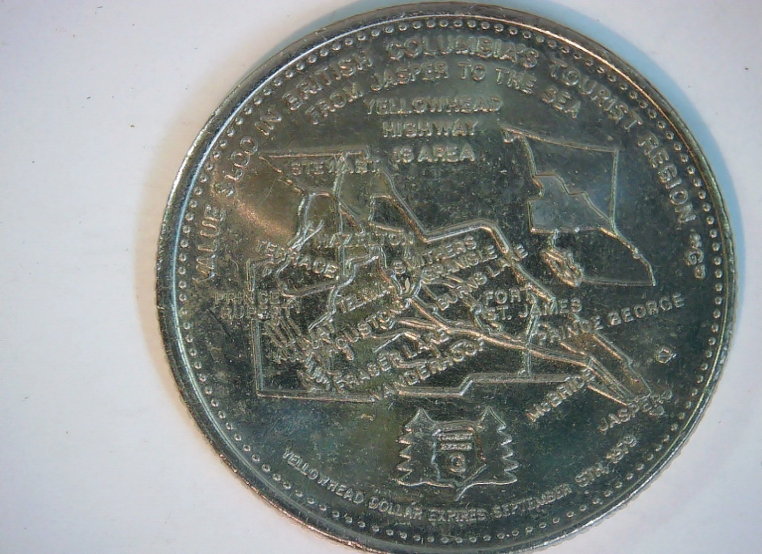 United States 1979 1 Dollar Yellowhead Highway / Mount Robson token Token